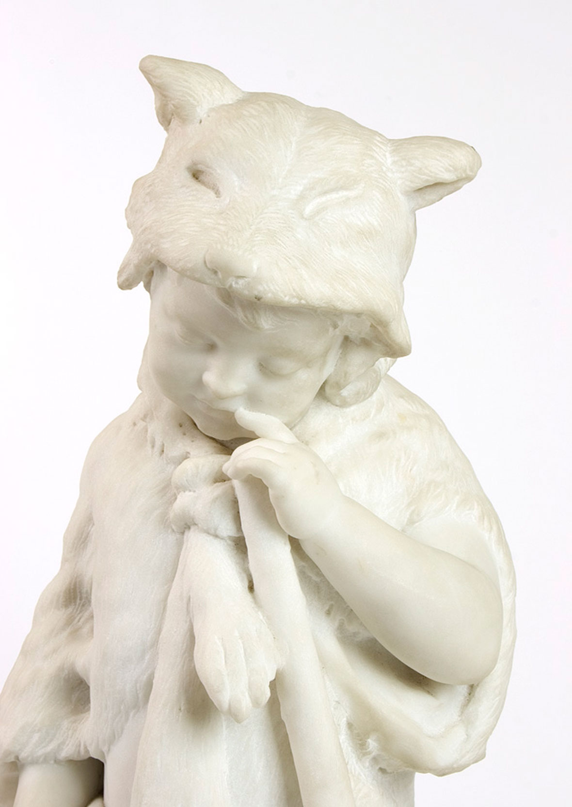 Marble Sculpture of a Young Hunter by Bernard